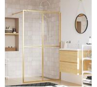 Paroi de douche avec verre ESG transparent doré 118x195 cm