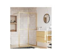 Paroi de douche avec verre ESG transparent doré 118x195 cm