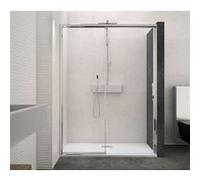 Paroi de douche blanc sans seuil 115-125cm CLASSIC MACAO côté droit - KINEDO - PA647BTNEG. Blanc G