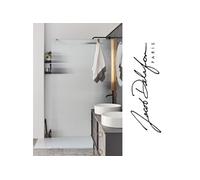 Paroi de douche Contra flute 100cm + kit profilé Laiton brossé