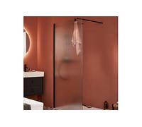 Paroi de douche Contra textile 120cm + kit profilé Noir mat