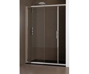 Paroi de douche coulissante CLASSIC MACAO 155/172 avec 1 volet fixe blanc KINEDO PA1646BTNE