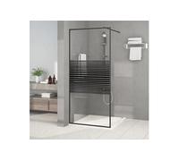 vidaXL Paroi de douche écran cloison cabine – résistance aux éclaboussures Noir 90x195 cm 152146