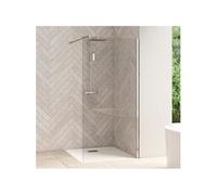 Paroi de Douche Italienne Kinedo SMART DESIGN Fixe Solo 700x1980x6mm Profilé chromé, Barre de ren...