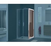 Paroi de douche fixe TONGA 87-89 profilé blanc KINEDO PA662BTNE