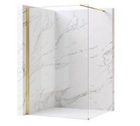 Paroi de douche Flexi Transparent 130 Cloison de douche Or, 120X130X195CM