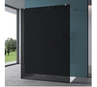 Paroi de douche fumée Mai & Mai BR1VG - Verre de sécurité 8mm - Stabilisateur rectangulaire - 90x200 cm