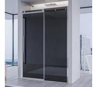 Paroi de Douche H195 cm Porte Coulissante Cristal 8mm Fumè Mitra - 120