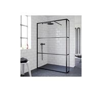 Paroi de douche italienne avec rabattant fixe GRID 402 RIHO 140x200 cm