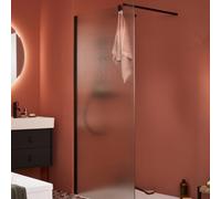 Paroi de douche Contra textile 120cm + kit profilé Noir mat