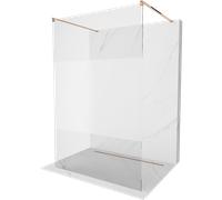 Paroi de douche Mexen Kioto 100 x 200 cm, or rose, transparent/gelé, verre 8 mm