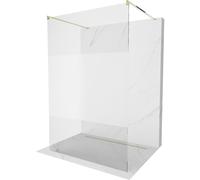 Paroi de douche Mexen Kyoto 100 x 200 cm or, verre transparent/gel 8 mm