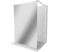 Paroi de douche Mexen Kyoto 110 x 200 cm miroir laiton 8 mm brossé