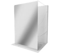 Paroi de douche Mexen Kyoto 110 x 200 cm, verre miroir, blanc, épaisseur de v...