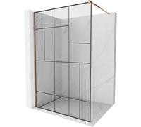 Paroi de douche Mexen Kyoto 70x200 cm, 8 mm transparente, design or rose