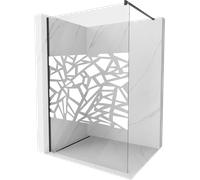 Paroi de douche Mexen Kyoto 80 x 200 cm, transparent/blanc, noir, verre...