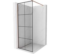 Paroi de douche Mexen Kyoto 90x200 cm, verre transparent, design or rose