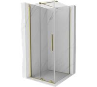 Paroi de douche Mexen Velar extensible 120 x 120 cm verre trempé doré transpa...