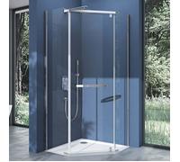 doporro Cabine de Douche Pentagonale en Angle 90x90x195cm Paroi de Douche