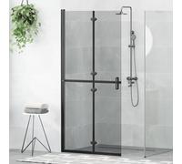 vidaXL Mur de douche à l'italienne Doré et transparent 120 x 190 cm
