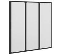 vidaXL Paroi de douche pliable – Aluminium Noir 120x2x117 cm – Installation facile, usage intérieur