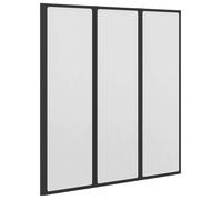 vidaXL Paroi de douche pliable 132 x 2 x 140 cm Aluminium Noir