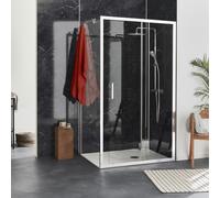 Paroi de douche porte coulissante en angle 120 x 80 cm JACOB DELAFON L'Ingénieuse