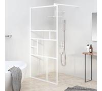 Paroi de douche pour douche walk-in - 115 x 195 cm - Verre de sécurité ESG transparent avec cadre en aluminium - Réglable - Paroi de séparation - Sans cadre