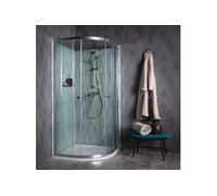 Jacob Delafon Paroi de douche quart de rond coulissant Serenity Chromé 90 cm