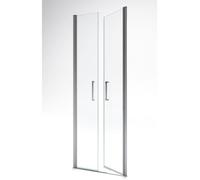 Paroi de douche Saloon - AURLANE - 70x200cm - Verre trempé 6mm - Poignées chromées