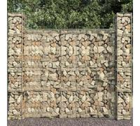 Paroi de gabion en acier galvanisé de 6 m avec couverture, 600 x 50 x 200 cm, mur de support robuste pour la maison et le commerce, treillis soudé, remplissage rapide avec des pierres