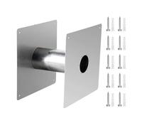 Paroi de poêle à granulés Dimble - Insert en acier inoxydable de 2,36 pouces - Double isolation - Adaptateur de tuyau de fumée - Raccord ignifuge réglable - Pour installation intérieure, ventilation