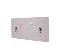 Paroi de séparation acoustique HWC-G75 panneau tissu 120x60cm gris