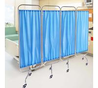 Paroi de séparation Pliable pour Adultes, Robuste, avec roulettes verrouillables et Structure en Acier Inoxydable, pour établissements de santé et espaces commerciaux 6panels