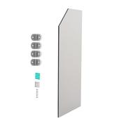 Paroi de séparation pour urinoir de WC - 40 x 90 cm - Montage mural - Bord oblique gris en résine phénolique - Imperméable et ignifuge - Brise-vue pour hommes - Pour toilettes publiques, écoles