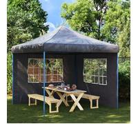 Paroi de tente de réception - vidaXL - 2 pcs - Anthracite - PE - Résistant aux UV et à l'eau