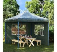 Paroi de tente de réception - vidaXL - 2 pcs - Vert - PE - Résistant aux UV et à l'eau