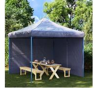 vidaXL Parois de tente st45116 - PE bleu, fermeture éclair, 2 pièces