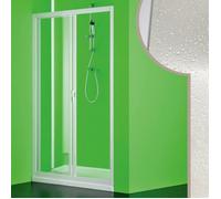 Paroi douche 120 CM en acrylique mod. Mercurio - FORTE - Coulissante - Blanc - En niche - Réversible