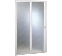 Paroi douche en acrylique mod. Smart - FORTE - Coulissante - Blanc mat - Fumé - 120 CM