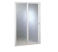 Paroi douche en acrylique mod. Smart - FORTE - Coulissante - Blanc - Profilés en PVC - Hauteur 185 cm