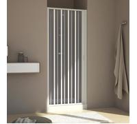 Paroi douche pliante FORTE Aura en Plastique PVC 120cm H185 avec ouverture latérale et verre fumé
