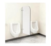 Paroi d'urinoir - Paroi de séparation pour WC - 90 x 40 cm - En stratifié haute pression avec angle en acier inoxydable et surface imperméable - Montage mural pour toilettes publiques, écoles, bureaux