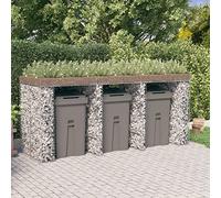 Paroi en gabion en fer galvanisé pour 2 abris de jardin - 192 x 91 x 120 cm - Solution de rangement en fil métallique durable et robuste - Clôture de jardin résistante aux intempéries