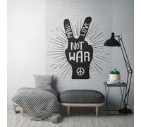 Paroi en Pierre Papier Avec Ausdrucksstarker " Make Love Not War "