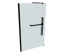 Paroi latérale carrée HÜPPE Duplo pure Walk-In 1 pièce, largeur : 120 cm, côt...