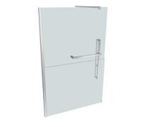 Paroi latérale carrée HÜPPE Duplo pure Walk-In 1 pièce, largeur : 130 cm, côt...