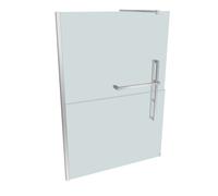 Paroi latérale carrée HÜPPE Duplo pure Walk-In 1 pièce, largeur : 140 cm, côt...
