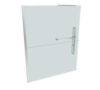 Paroi latérale carrée HÜPPE Duplo pure Walk-In 1 pièce, largeur : 160 cm, côt...