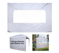 VEVOR Paroi Latérale de Tonnelle 3x2 m Panneau Latéral de Tente Tonnelle pour Événements Extérieur, Stands de Vendeur, Camping, Pique-niques, avec Couche Imperméable, Coupe-Vent et Pare-Soleil, Blanc